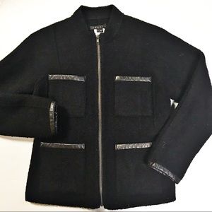 Theory Black Wool Jacket/Blazer